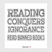 ヴィンテージ読禁書おもしろい本好き シール (シート)