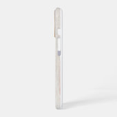 ヴィンテージ調の水彩ストライプ柄 iPhone 16ケース (左側面)