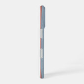 ヴィンテージ調の水彩ストライプ柄 iPhone 16ケース (右側面)