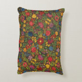 ヴィンテージ調の華やかな植物園パターン アクセントクッション (裏面(縦))