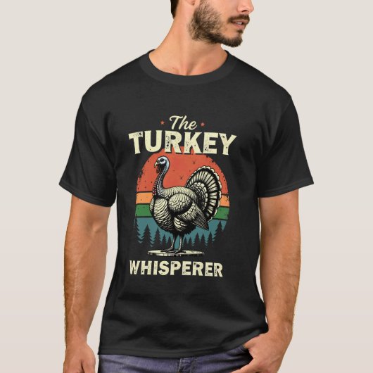 ヴィンテージ調クッキング 七面鳥のささやき人 サンクスギビング Tシャツ (正面)
