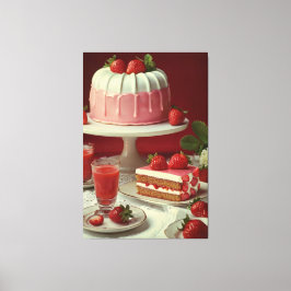 ヴィンテージ調理師ブックイラストレーションキャンバス印刷 キャンバスプリント