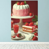 ヴィンテージ調理師ブックイラストレーションキャンバス印刷 キャンバスプリント (インサイチュ (ウッドフロア))