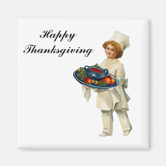 ヴィンテージ調理師角磁石 マグネット (正面)