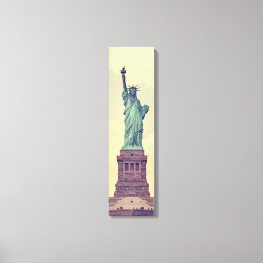 ヴィンテージ調色された自由縦帆布の像 キャンバスプリント (正面)