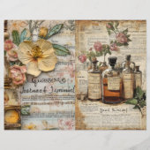 ヴィンテージ調薬瓶ジャンクジャーナルペーパー (正面)