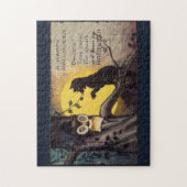 ヴィンテージ警告キャッツフクロウ – ハロウィンジグソーパズル ジグソーパズル (縦)