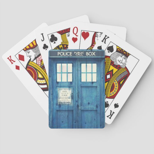 ヴィンテージ警察の電話の公衆電話 トランプ (裏面)