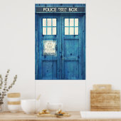 ヴィンテージ警察の電話の公衆電話 ポスター (キッチン)