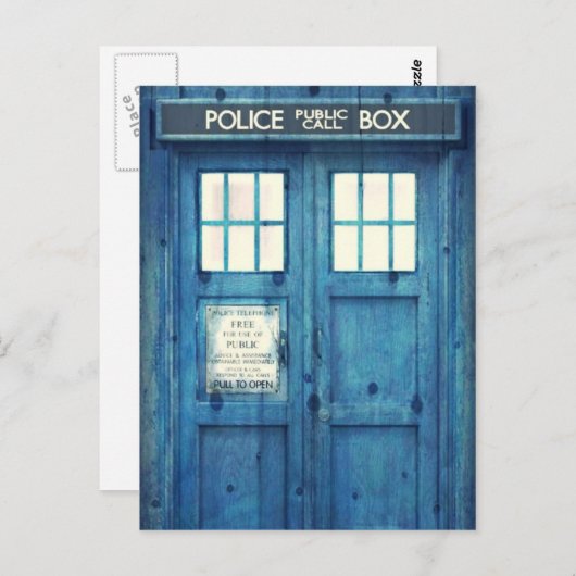 ヴィンテージ警察の電話の公衆電話 ポストカード (正面/裏面)