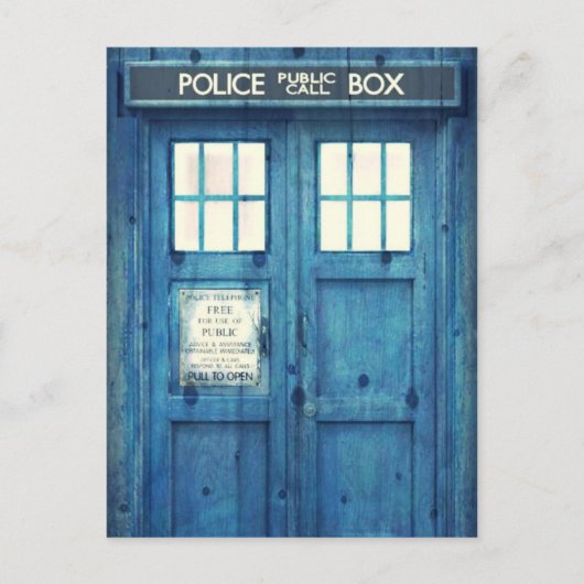 ヴィンテージ警察の電話の公衆電話 ポストカード (正面)