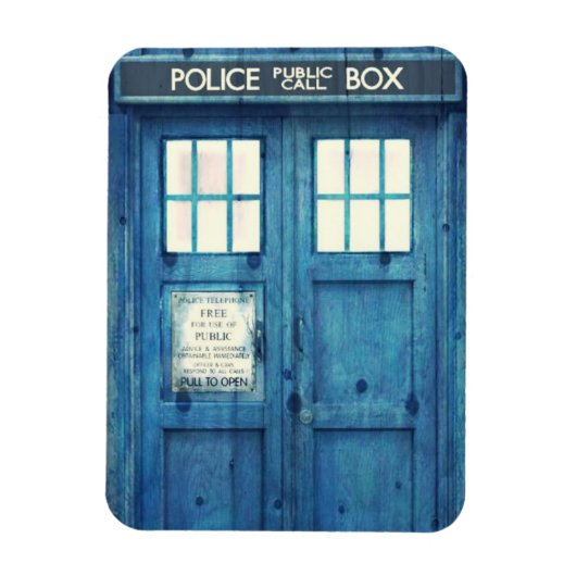 ヴィンテージ警察の電話の公衆電話 マグネット (縦)