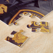 ヴィンテージ警察官イラストレーション ジグソーパズル (側面)