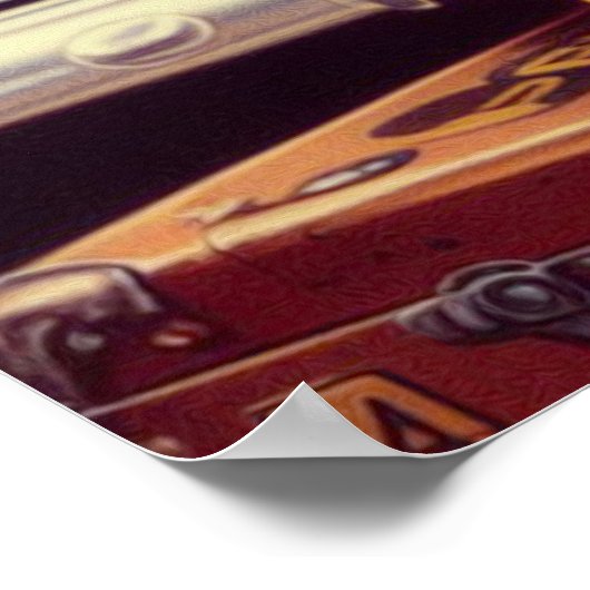 ヴィンテージ警察官イラストレーション ポスター (角)