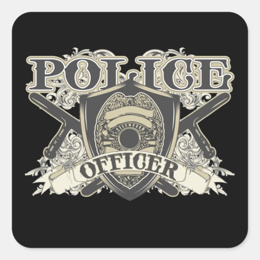 ヴィンテージ警察官 スクエアシール (正面)