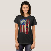 ヴィンテージ警察母アメリカ合衆国国旗Arresthancaff Tシャツ (正面フル)