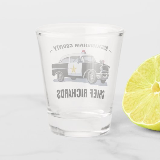 ヴィンテージ警察車モノグラム名郡 ショットグラス (裏面)