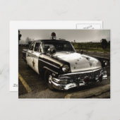 ヴィンテージ警察車 ポストカード (正面/裏面)