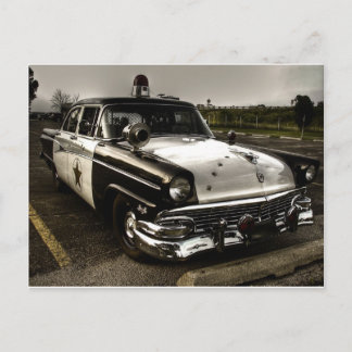 ヴィンテージ警察車 ポストカード