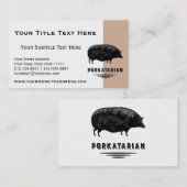 ヴィンテージ豚のベーおもしろいコン好きのユーモア 名刺 (正面/裏面)