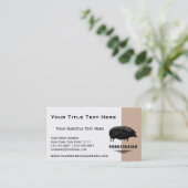 ヴィンテージ豚のベーおもしろいコン好きのユーモア 名刺 (スタンド正面)