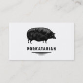 ヴィンテージ豚のベーおもしろいコン好きのユーモア 名刺 (裏面)