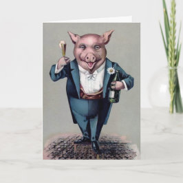 ヴィンテージ豚の新年 シーズンカード