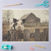 ヴィンテージ豚の農場の切り離し 薄葉紙 (クラフト)