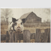 ヴィンテージ豚の農場の切り離し 薄葉紙 (正面)