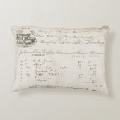 ヴィンテージ豚アンティークエフェメラ枕 アクセントクッション (裏面)