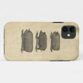ヴィンテージ豚ケース Case-Mate iPhoneケース (裏面(横))