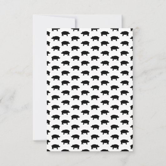 ヴィンテージ豚シルエカスタムットの背景色 出欠カード (正面)