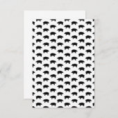 ヴィンテージ豚シルエカスタムットの背景色 出欠カード (正面/裏面)