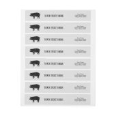 ヴィンテージ豚マスコットロカスタムゴ差出人住所 ラップアラウンドラベル (シート)