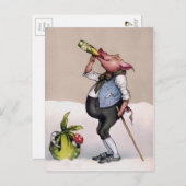 ヴィンテージ豚 ポストカード (正面/裏面)