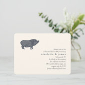 ヴィンテージ豚 | リハーサルディナー BBQ 招待状 (スタンド正面)