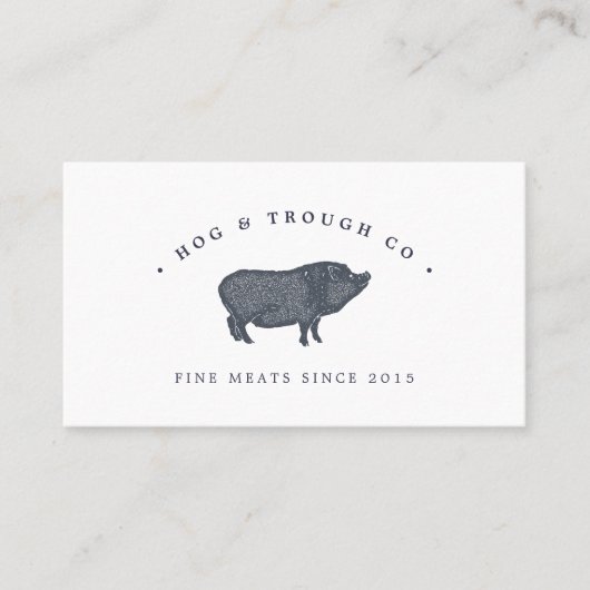 ヴィンテージ豚 名刺 (正面)