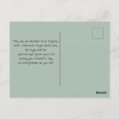 ヴィンテージ象の牛とそのベビー ポストカード (裏面)