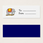 ヴィンテージ象カスタム象ラベル名刺 (正面&裏面)