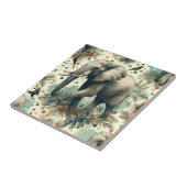 ヴィンテージ象ジャングル絵を描ズ タイル (側面)