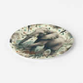 ヴィンテージ象ジャングル絵を描ズ ペーパープレート (アングル)