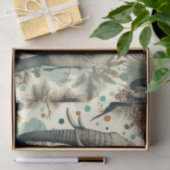 ヴィンテージ象ジャングル絵を描ズ 薄葉紙 (ギフト)