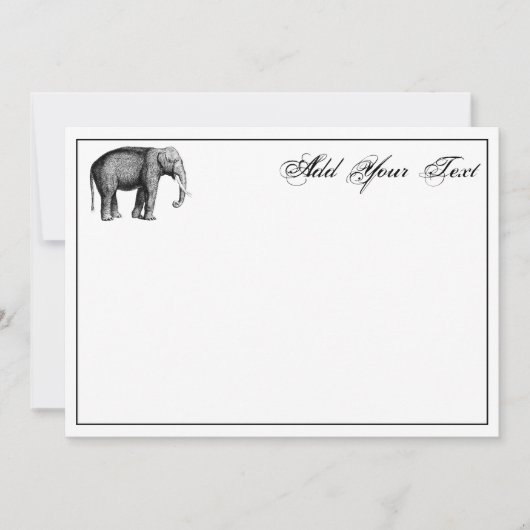 ヴィンテージ象スケッチ (正面)