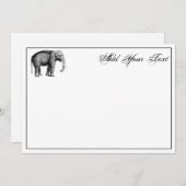 ヴィンテージ象スケッチ (正面/裏面)