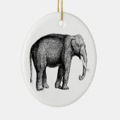 ヴィンテージ象スケッチ セラミックオーナメント (右)