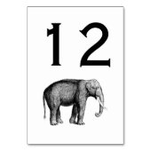 ヴィンテージ象スケッチ テーブルナンバー (裏面)
