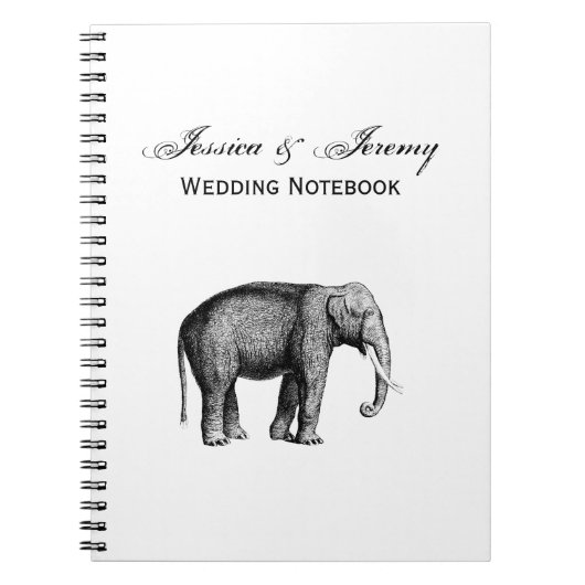 ヴィンテージ象スケッチ ノートブック (正面)