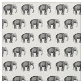 ヴィンテージ象スケッチ ファブリック (見本)