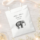 ヴィンテージ象スケッチ フェイバーバッグ (クリップ留めされた状態)