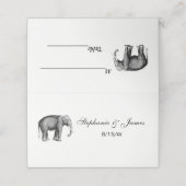 ヴィンテージ象スケッチ プレイスカード (外部開封)